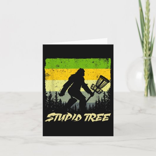 Stupid Tree Disk Golf Funny Frisbee Golf Karte (Vorderseite)