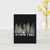 Stupid Tree Funny Disk Golf Frolf Karte (Gelbe Blume)
