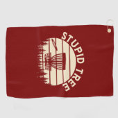 Stupid Tree Funny Disk Golf Sports Golfhandtuch (Horizontal)
