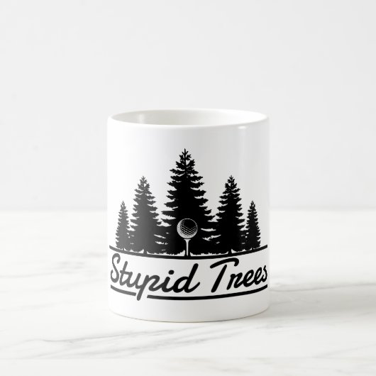 Stupid Trees Golf Ball T-Shirt GIft Kaffeetasse (Mittel)