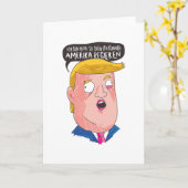 Stupid Trump Karte (Gelbe Blume)
