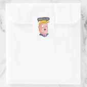 Stupid Trump Quadratischer Aufkleber (Tasche)