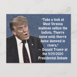 Stupid Trump Quotes Mailmen Verkaufen von Ballots  Postkarte