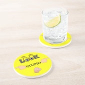 Stupid-Untersetzer aussehen Sandstein Untersetzer (Seite)