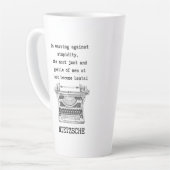 STUPIDITY Schreibmaschinenphilosophie zitieren Nie Milchtasse (Linke Ecke)