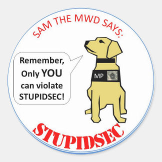 STUPIDSEC RUNDER AUFKLEBER