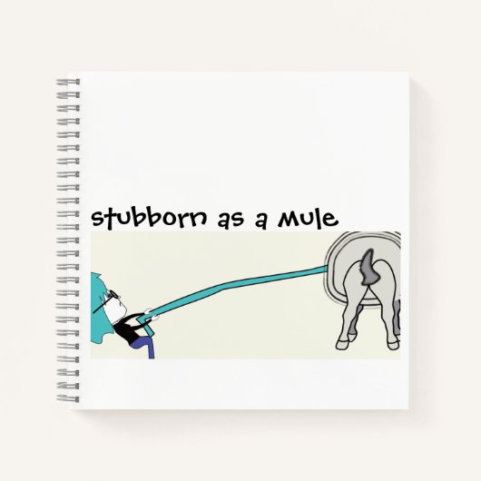 stur als Maultier Notizblock (Vorderseite)