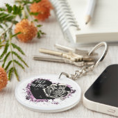 Sturdy acrylic keychain with cut pair schlüsselanhänger (Vorderseite rechts)