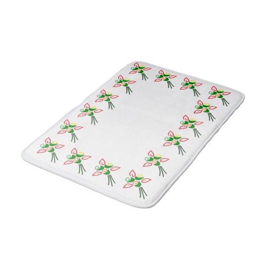Sturdy Bath Mat mit farbenfrohen Blume Badematte (Schrägansicht)