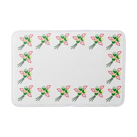 Sturdy Bath Mat mit farbenfrohen Blume Badematte (Vorderseite)