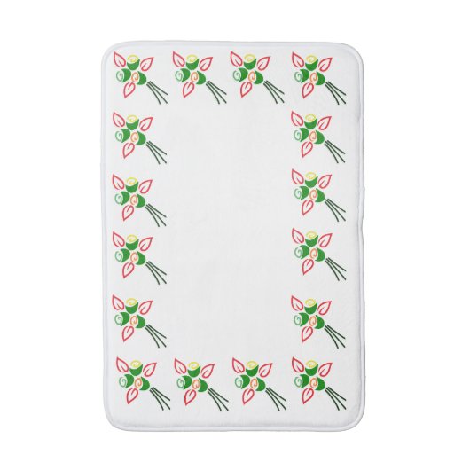 Sturdy Bath Mat mit farbenfrohen Blume Badematte (Vorderseite Vertikal)