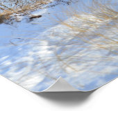 Sturdy Lighthouse an einer Felsküste im Winter Poster (Ecke)