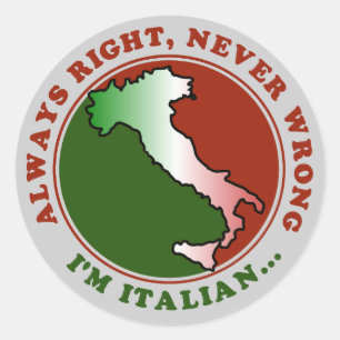 Sturer italienischer Humor Runder Aufkleber