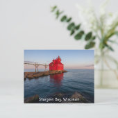 Sturgeon Bay Lighthouse Wisconsin Postcard Postkarte (Stehend Vorderseite)