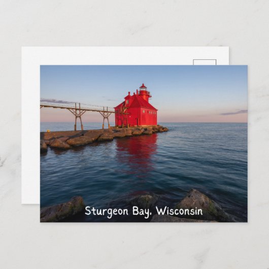 Sturgeon Bay Lighthouse Wisconsin Postcard Postkarte (Vorne/Hinten)
