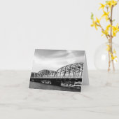 Sturgeon Bay Steel Bridge Black and White Karte (Gelbe Blume)