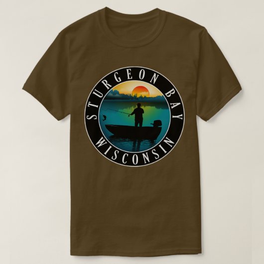 Sturgeon Bay Wisconsin Fischerei T-Shirt (Design vorne)