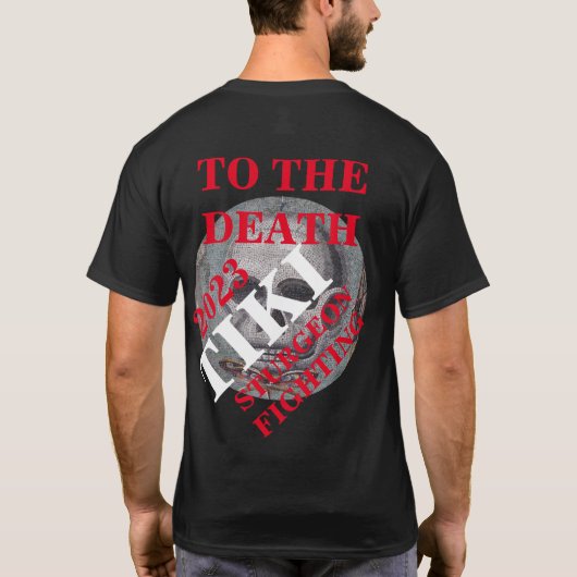 STURGEON BEKÄMPFUNG VON MAN VS FISH ZUM TOD T-Shirt (Rückseite)