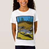 STURGEON COLORING PAGE & SCUTES - girls t-shirt (Vorderseite)
