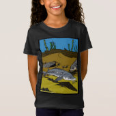 STURGEON COLORING PAGE & SCUTES - girls t-shirt (Vorderseite)