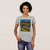 STURGEON COLORING PAGE & SCUTES - womens t-shirt (Vorne ganz)
