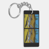 STURGEON COLORING PAGE SPOT DIF - keychain Schlüsselanhänger (Vorderseite links)