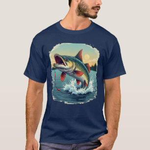 Sturgeon Fishing Jump Grafischer T - Shirt