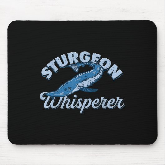 Sturgeon-Flüsterer Seelenleben - Lustiges Fischerg Mousepad (Vorne)