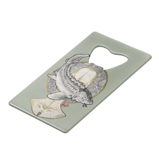 STURGEON GOT GELDBEUTEL FLASCHENÖFFNER (Rückseite Schrägansicht)