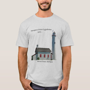Sturgeon Point Lighthouse Ausschnitt-Shirt T-Shirt