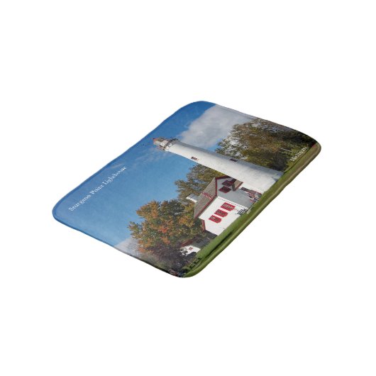 Sturgeon Point Lighthouse bathmat Badematte (Schrägansicht)