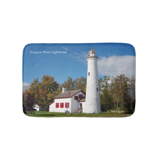 Sturgeon Point Lighthouse bathmat Badematte (Vorderseite)
