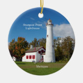 Sturgeon Point Lighthouse Circle Ornament (Vorne)