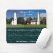 Sturgeon Point Lighthouse History Mousepad (Mit Mouse)