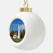 Sturgeon Point Lighthouse Keramik Kugel-Ornament (Rechts)