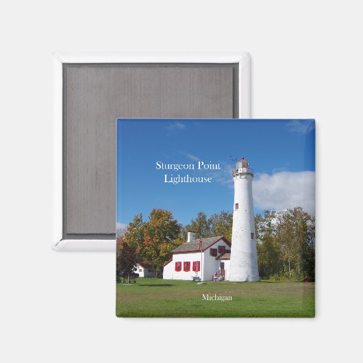 Sturgeon Point Lighthouse-Magnet Magnet (Vorderseite/Rückseite)