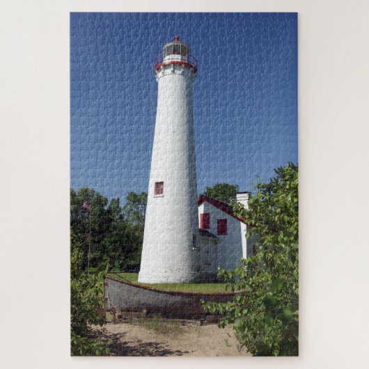 Sturgeon Point Lighthouse mit Schiffspuzzle Puzzle (Vertikal)