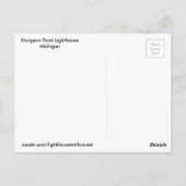 Sturgeon Point Lighthouse Postkarte (Rückseite)