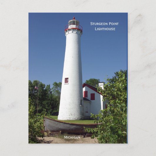 Sturgeon Point Lighthouse Postkarte hoch (Vorderseite)