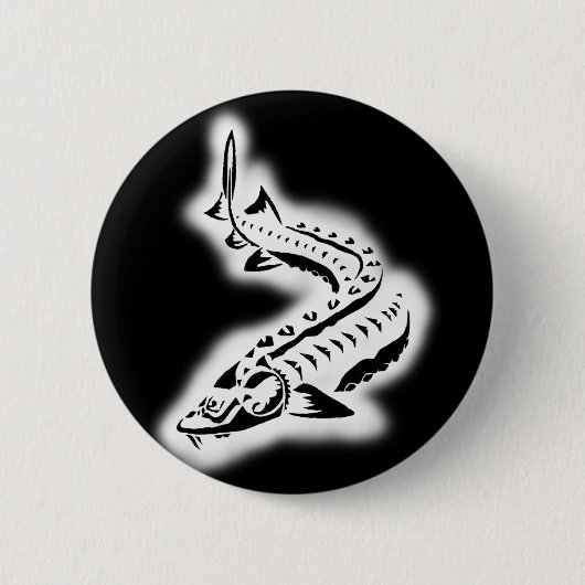 Sturgeon Tribal Glow Button (Vorderseite)