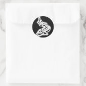 Sturgeon Tribal Glow Runder Aufkleber (Tasche)