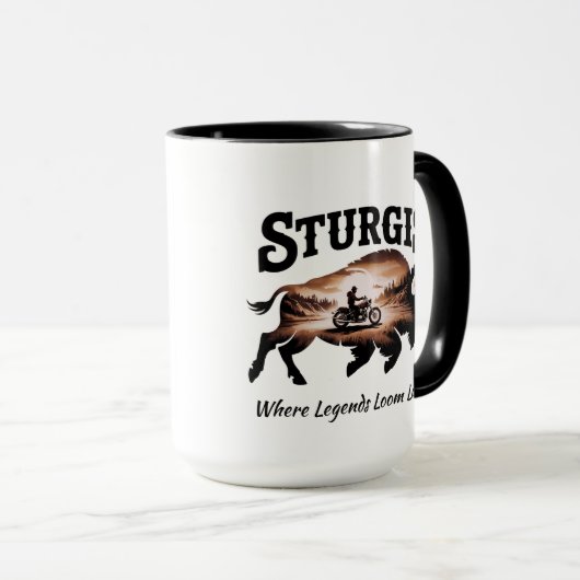 Sturgis Black Hills SD Bison Legends Tasse (VorderseiteRechts)