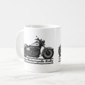 Sturgis Motorrad Kundgebung Schwarz-Weiß-Biker Kaffeetasse (Vorderseite Links)