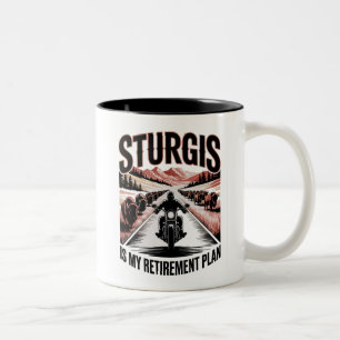 Sturgis Motorrad-Rentnerplan Zweifarbige Tasse