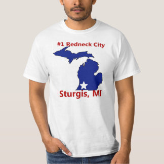 Sturgis ordnete Stadt des Redneck-#1 im T-Shirt