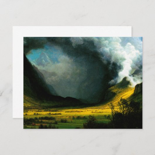 Sturm Alberts Bierstadt in der Gebirgseinladung Einladung (Vorne/Hinten)