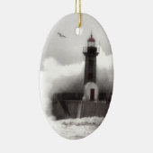 Sturm am Leuchtturm Keramikornament (Rechts)