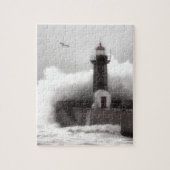 Sturm am Leuchtturm Puzzle (Vertikal)