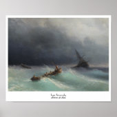 Sturm am Meer Ivan Aivasovsky Seescape Poster (Vorne)