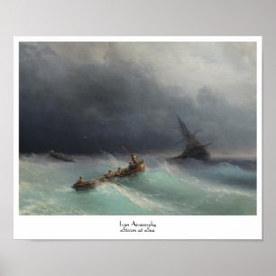 Sturm am Meer Ivan Aivasovsky Seescape Poster